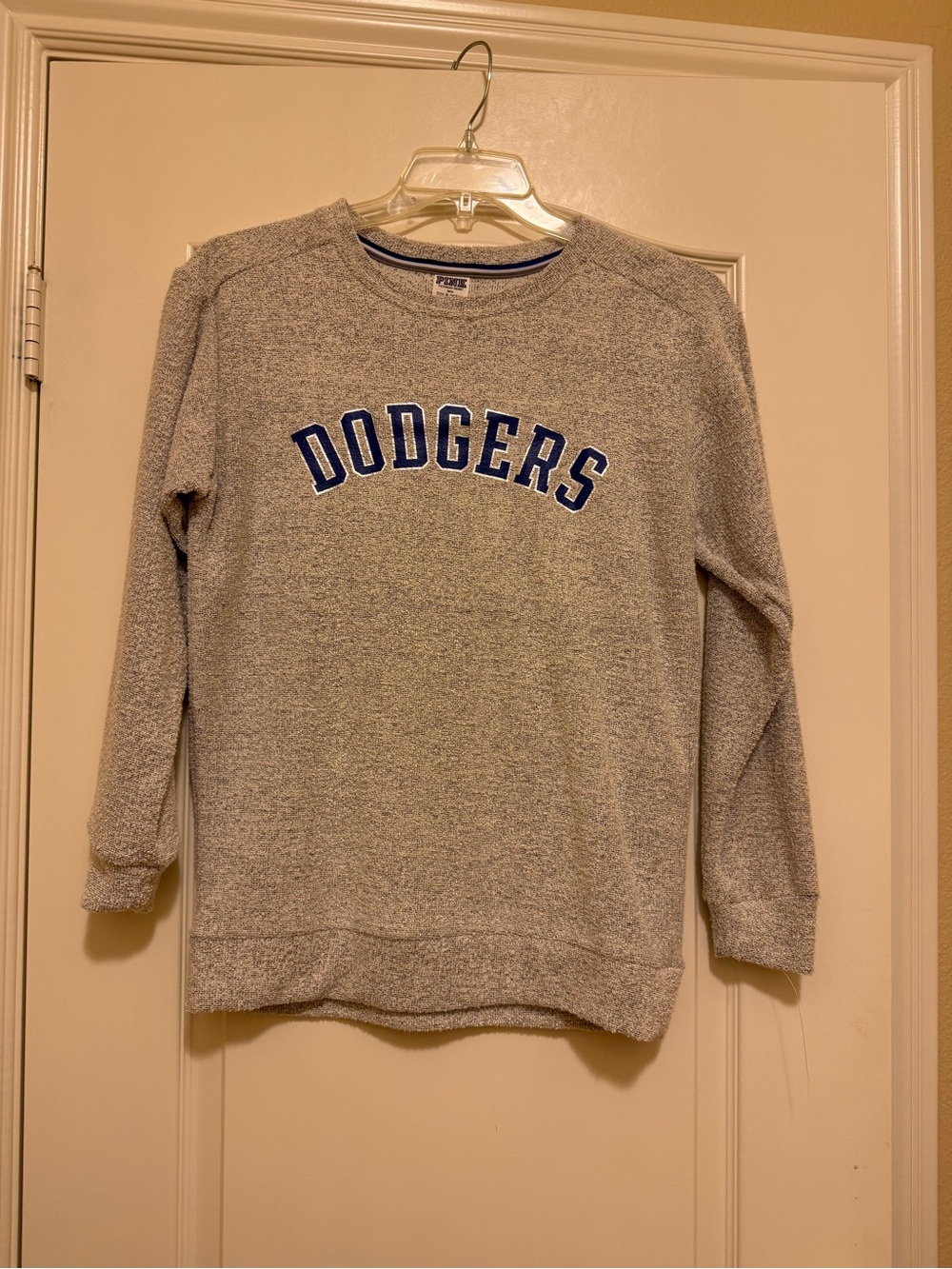 PINK Victoria's Secret Gray Dodgers Crewneck Sweater